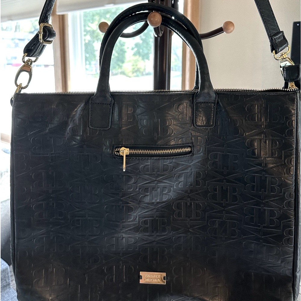 Black leather Badgley Mischa Computer Bag